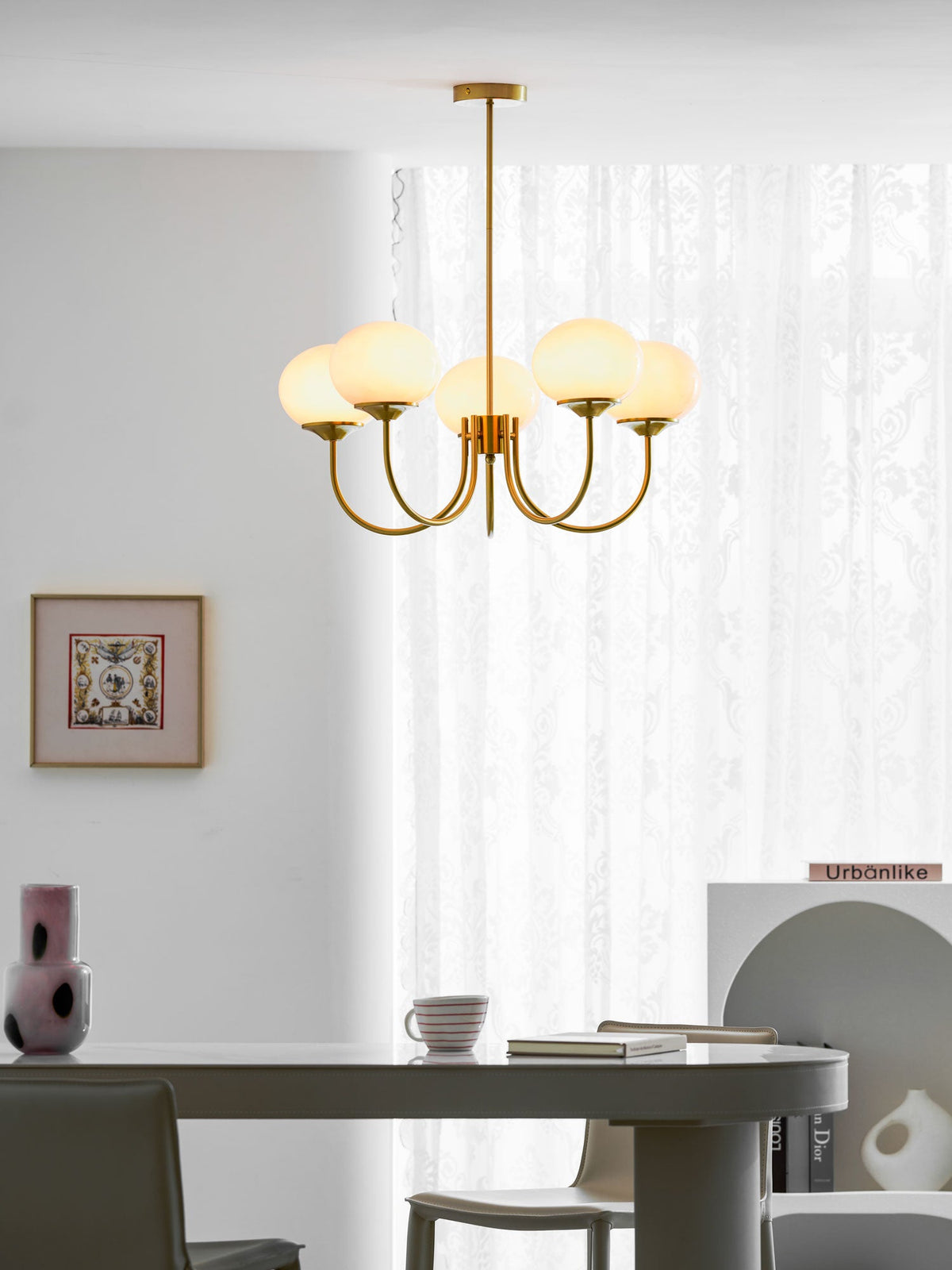 Modern Glass Globe Chandelier