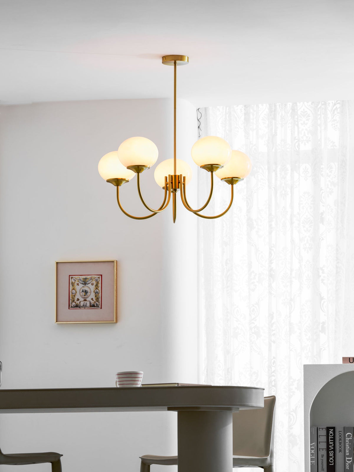 Modern Glass Globe Chandelier