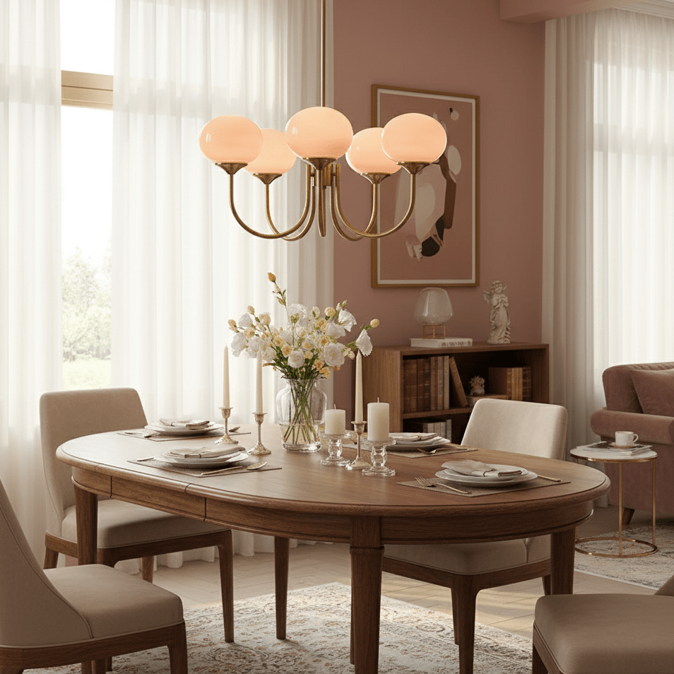 Modern Glass Globe Chandelier