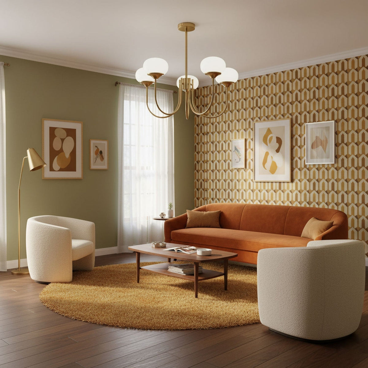 Modern Glass Globe Chandelier