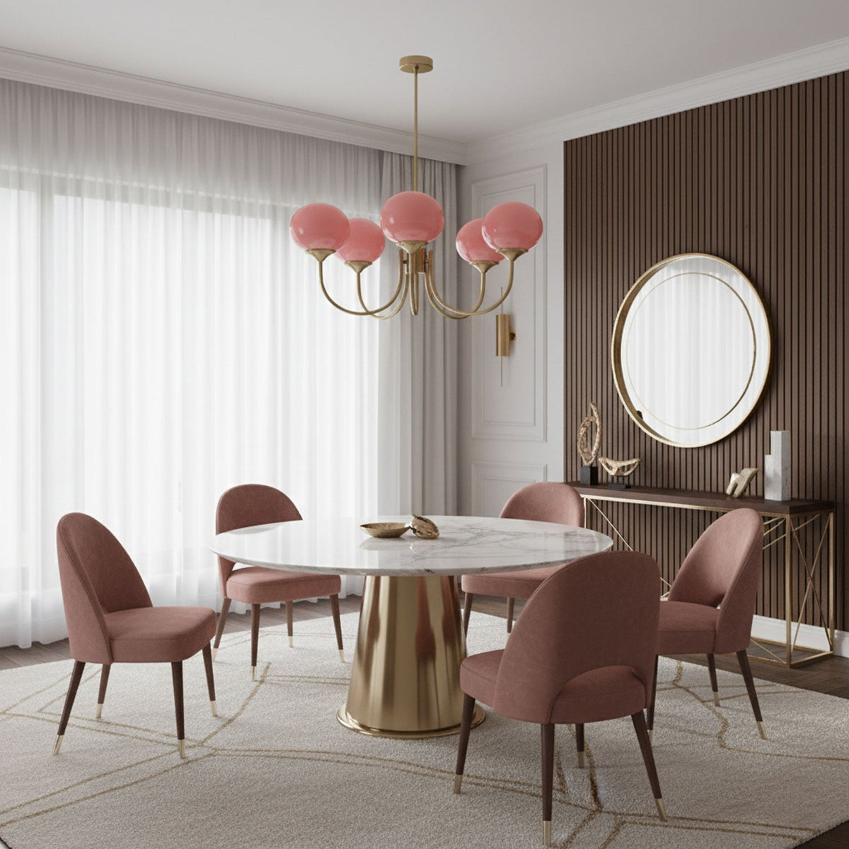 Modern Glass Globe Chandelier