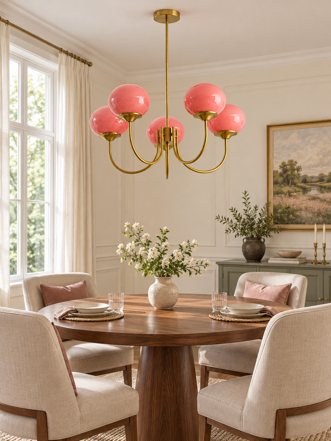 Modern Glass Globe Chandelier