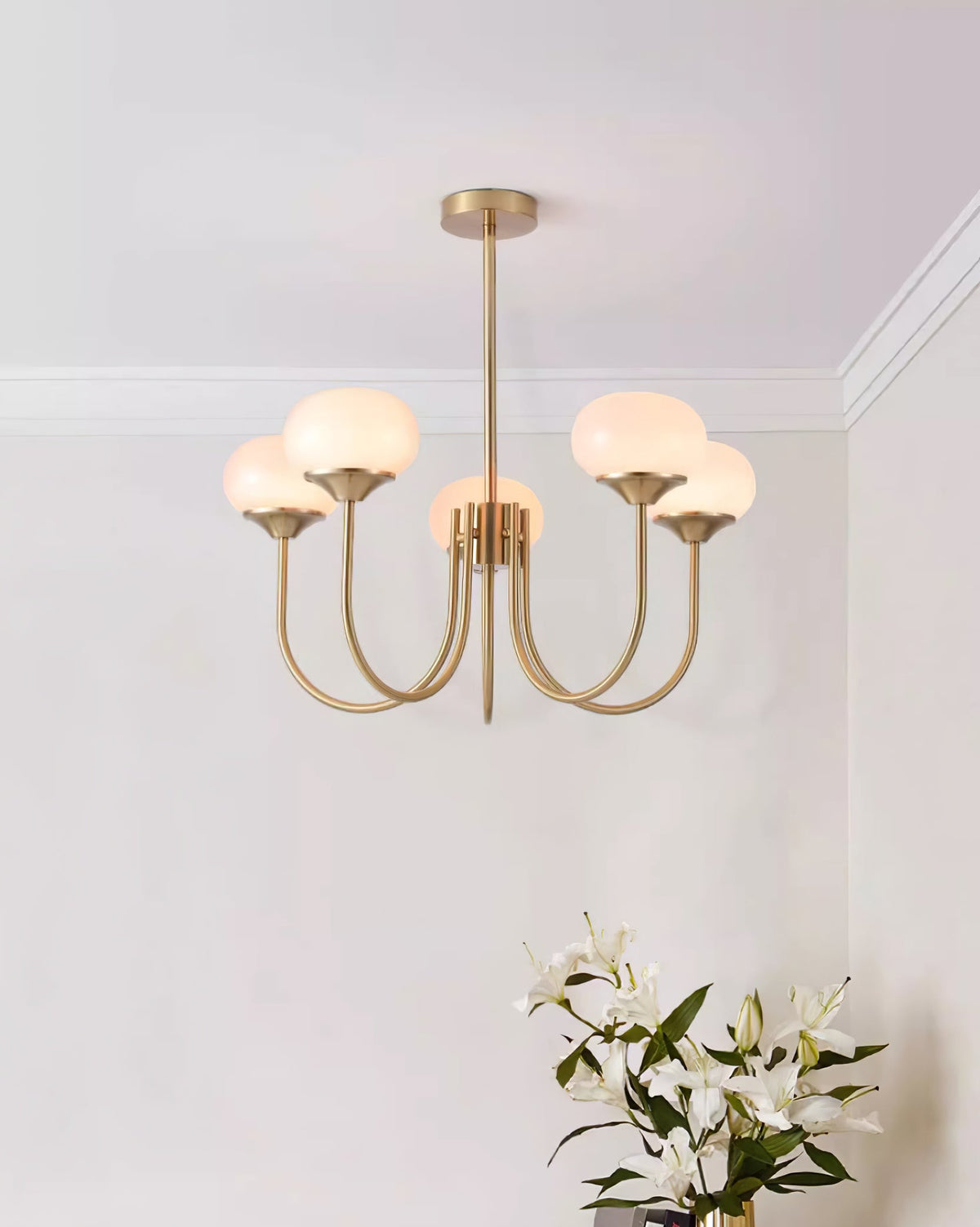 Modern Glass Globe Chandelier