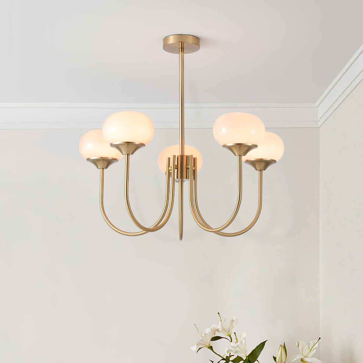 Modern Glass Globe Chandelier