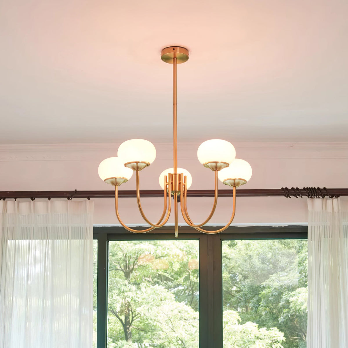 Modern Glass Globe Chandelier