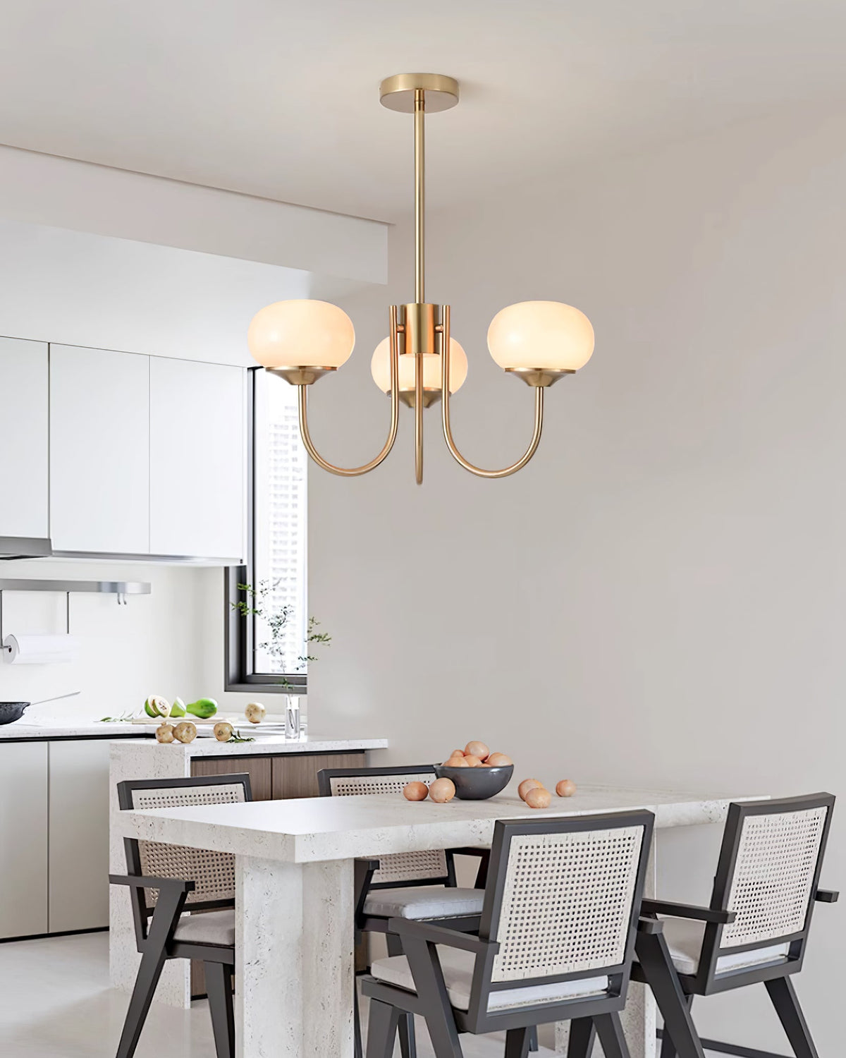 Modern Glass Globe Chandelier