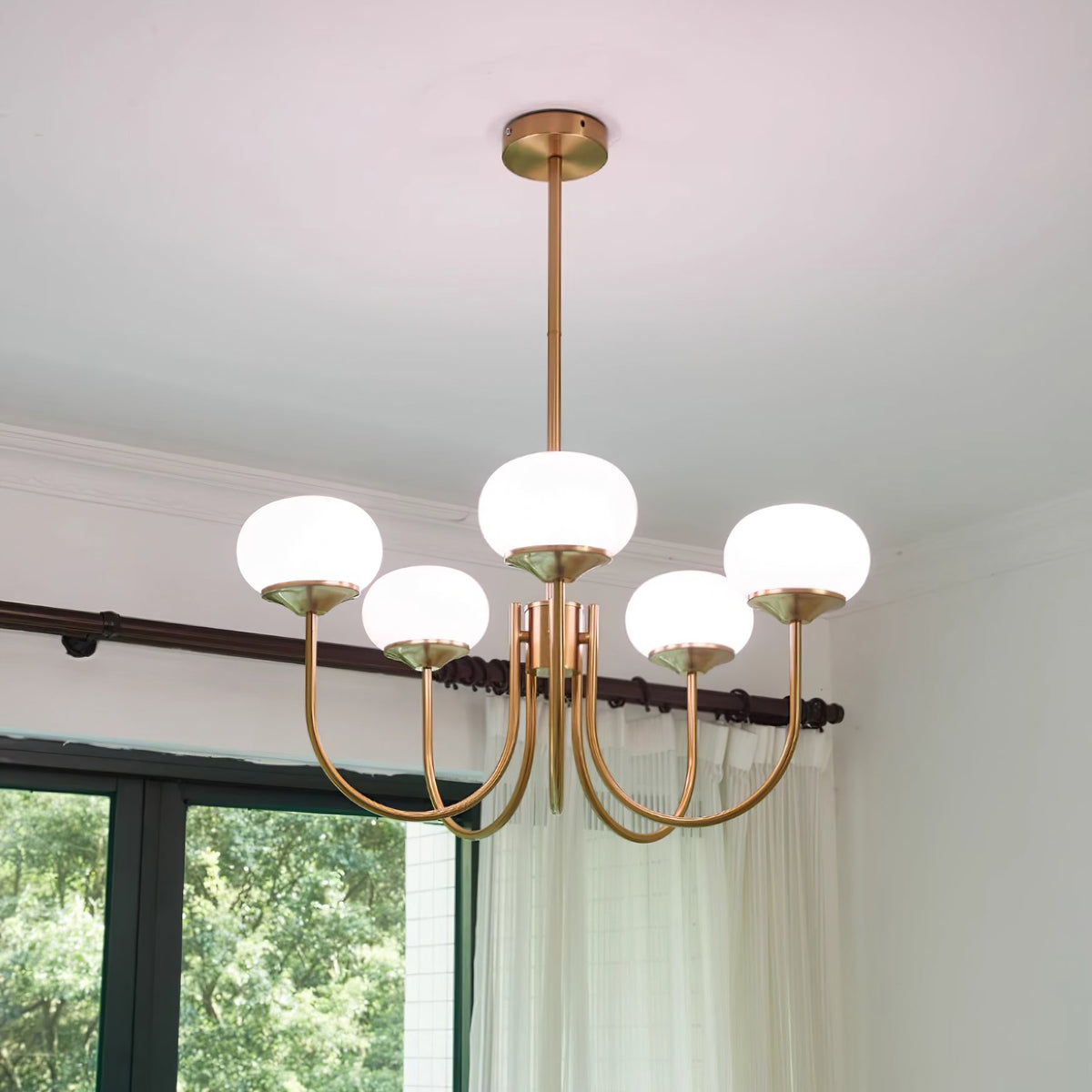 Modern Glass Globe Chandelier