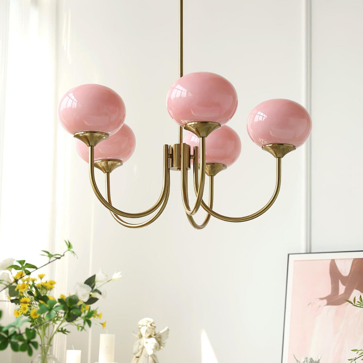 Modern Glass Globe Chandelier