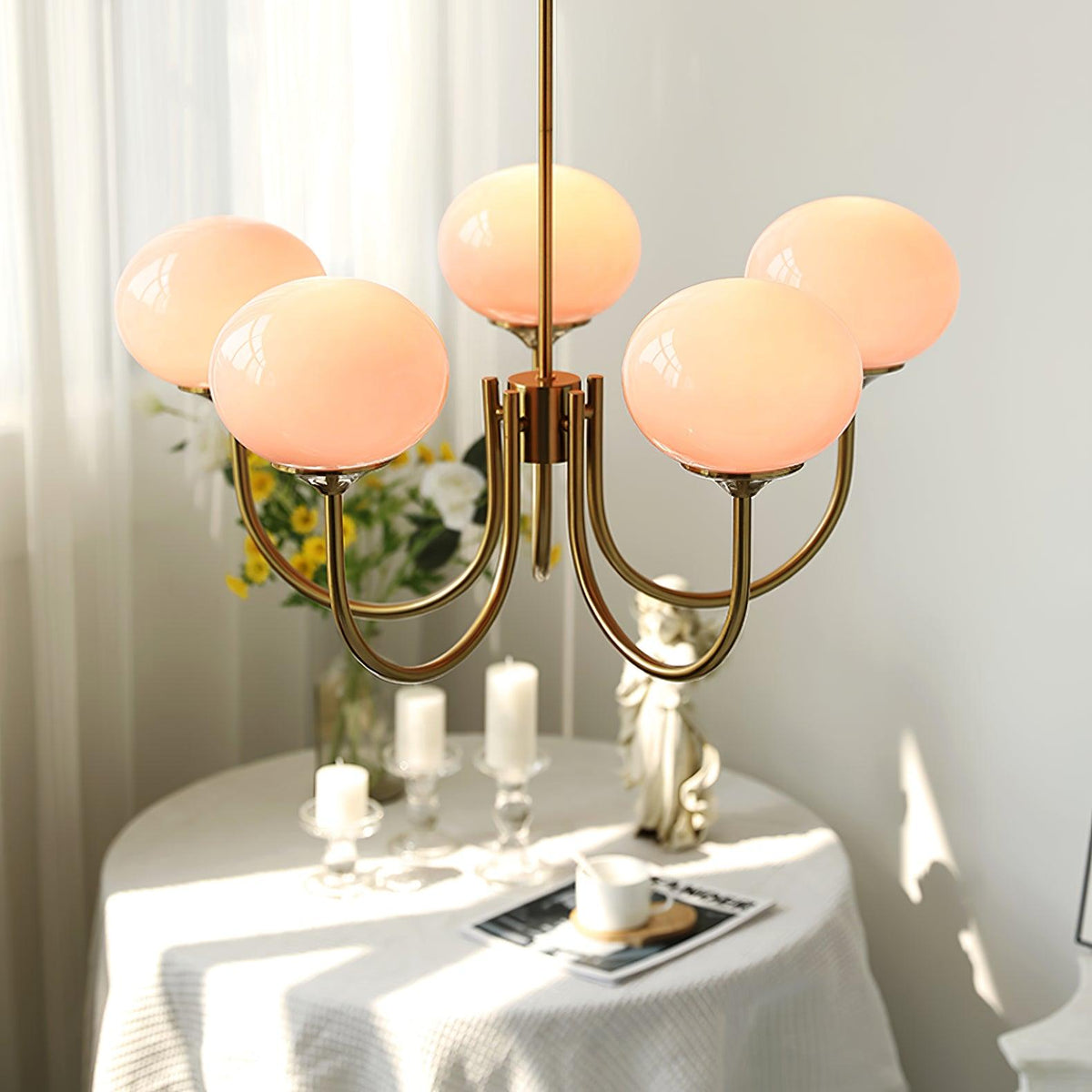Modern Glass Globe Chandelier