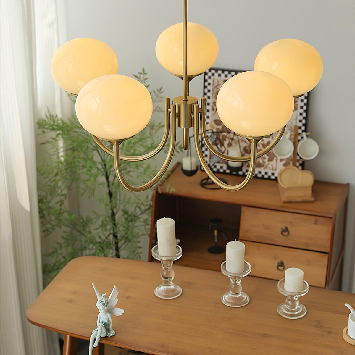 Modern Glass Globe Chandelier