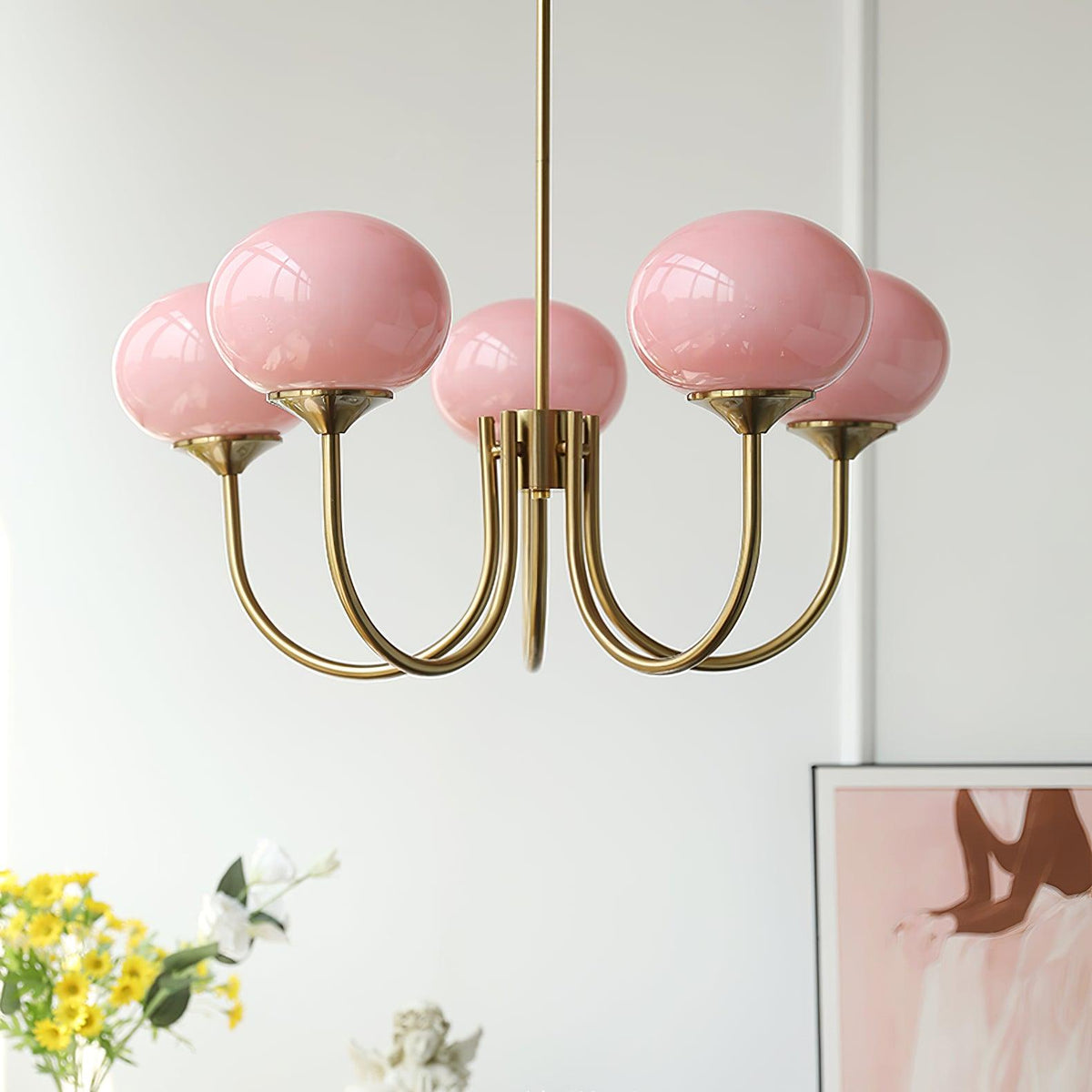 Modern Glass Globe Chandelier