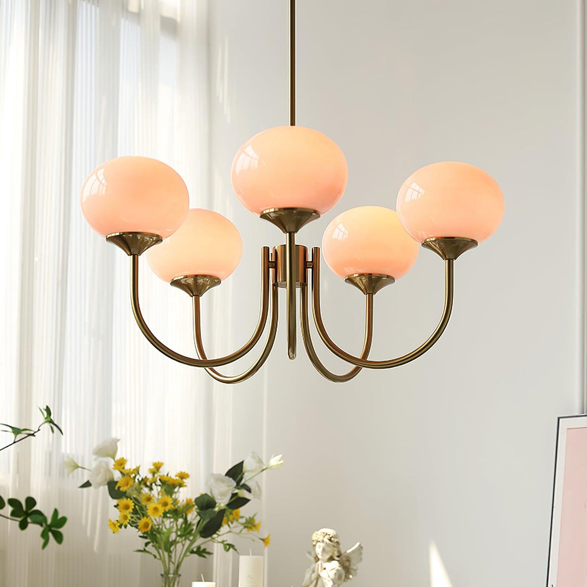 Modern Glass Globe Chandelier
