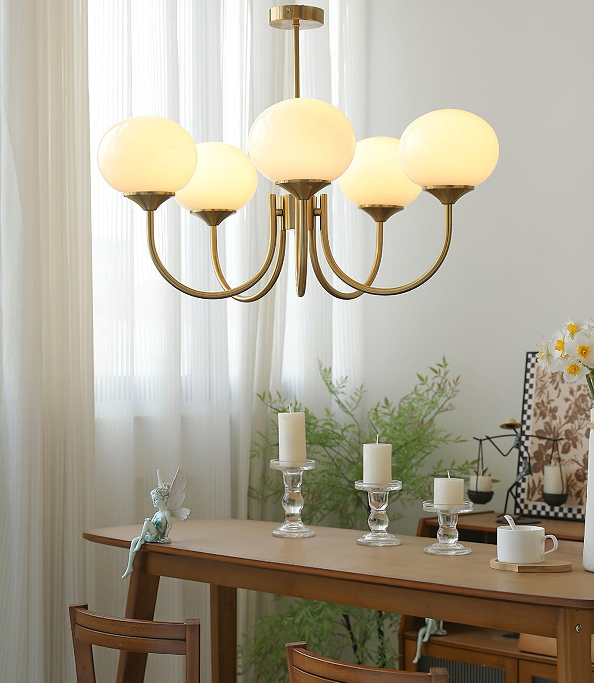 Modern Glass Globe Chandelier
