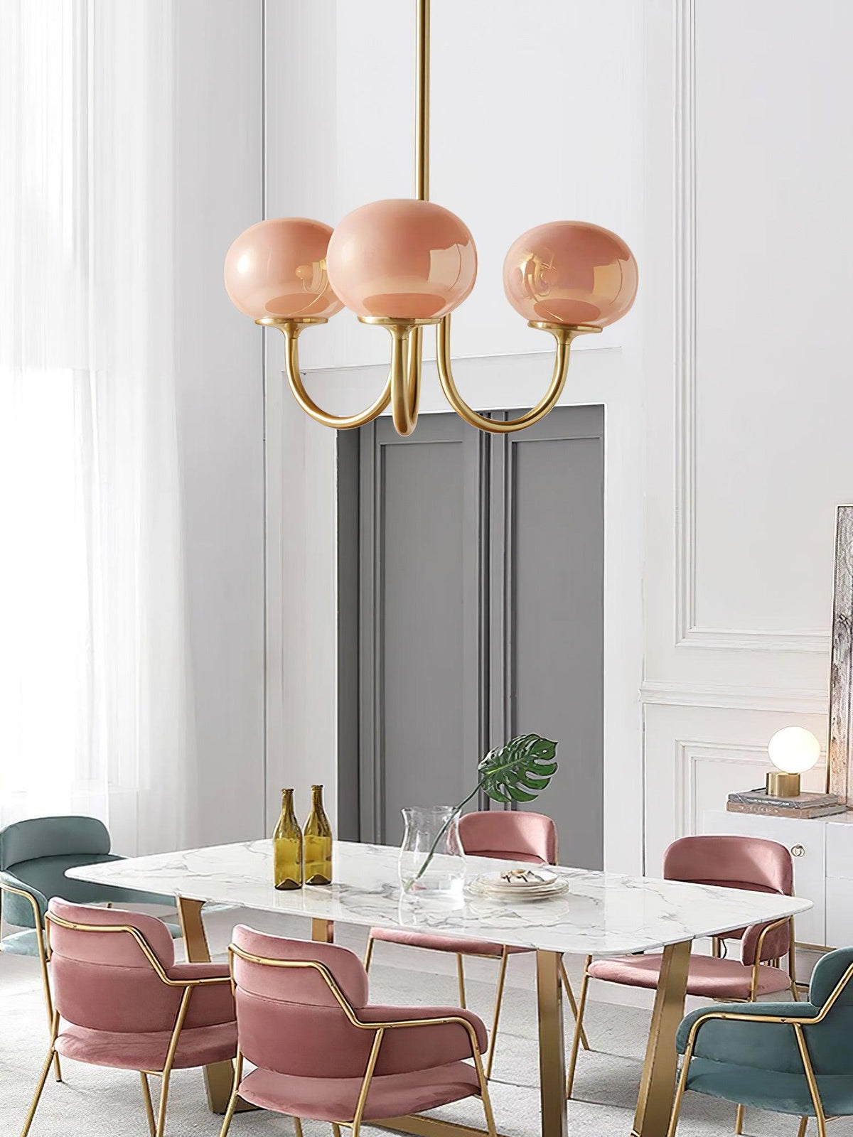 Modern Glass Globe Chandelier