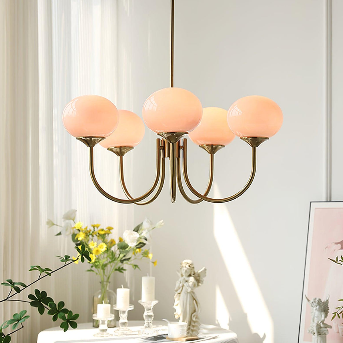 Modern Glass Globe Chandelier