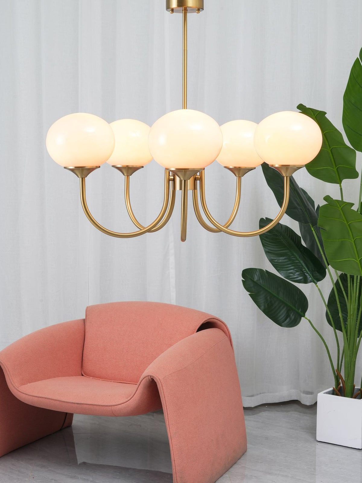 Modern Glass Globe Chandelier