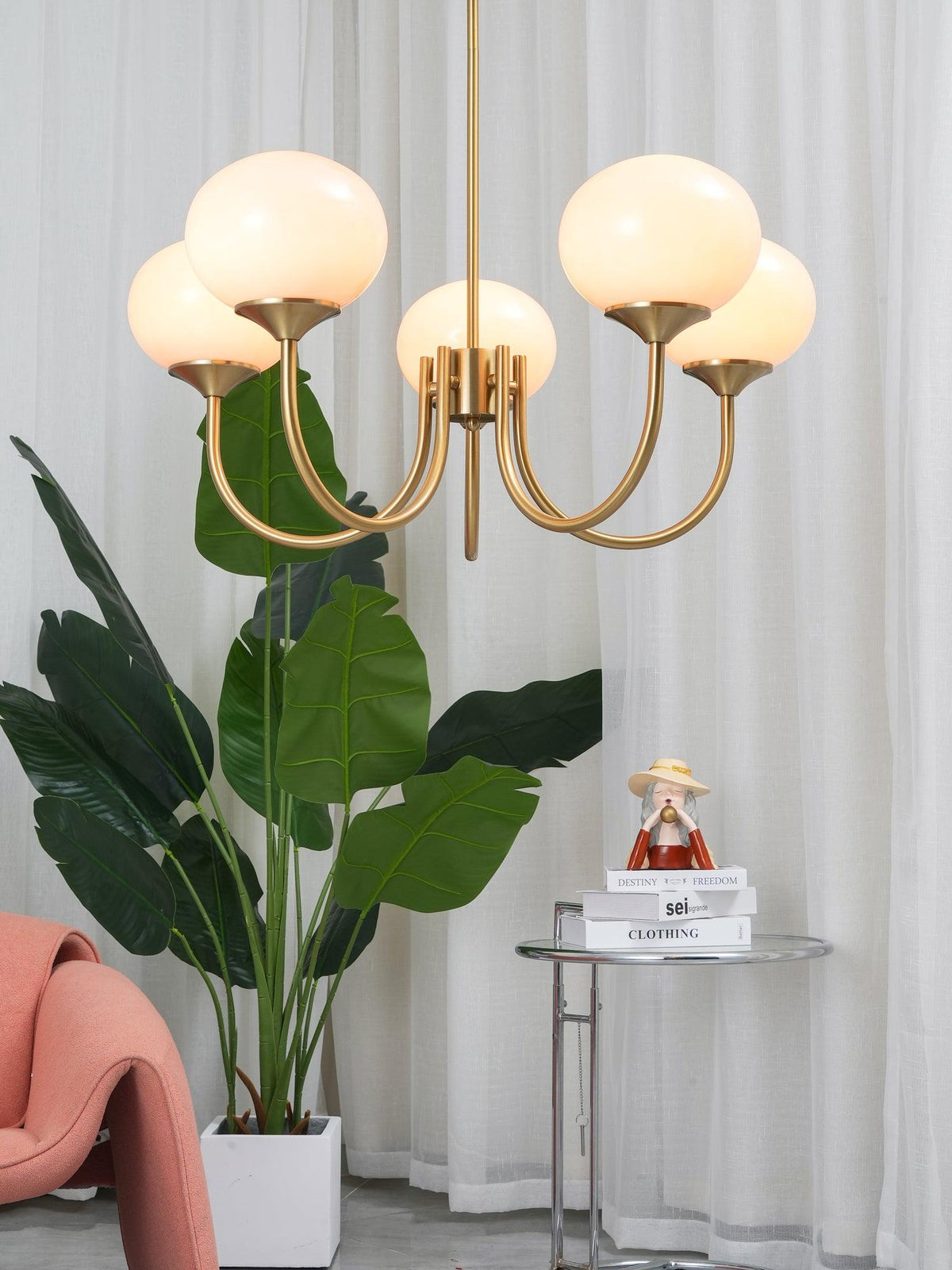 Modern Glass Globe Chandelier