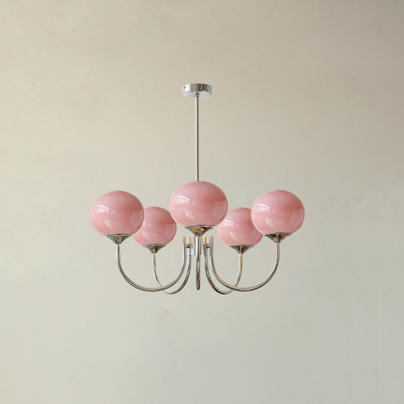 Modern Glass Globe Chandelier