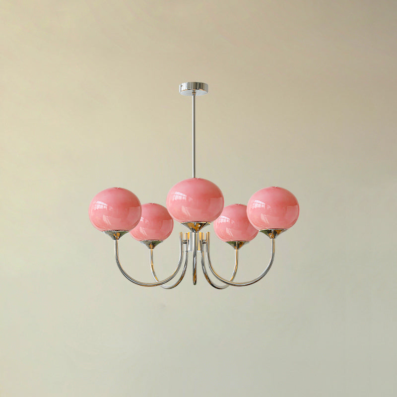 Modern Glass Globe Chandelier