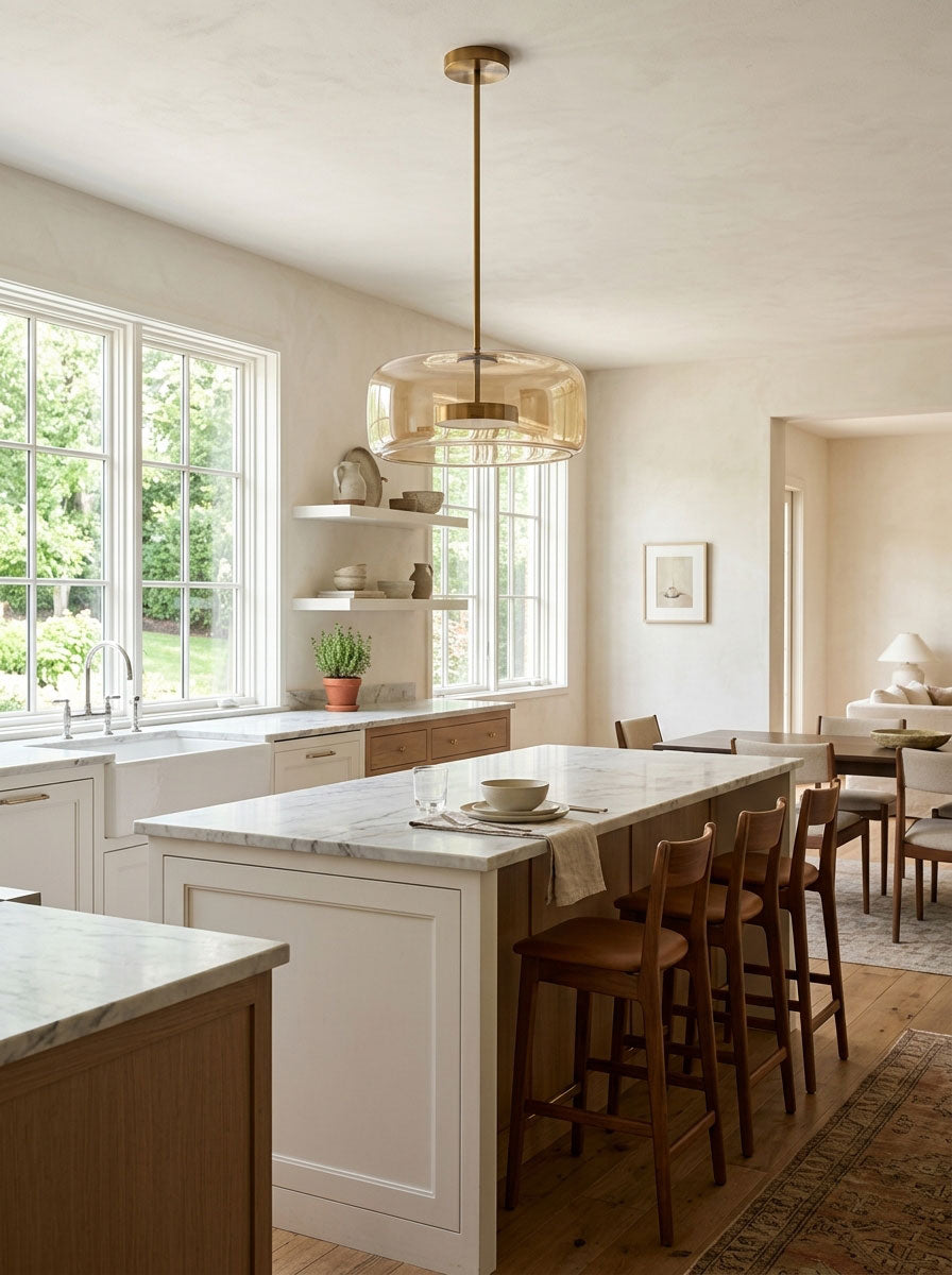 Positano Glass Dome Pendant Light