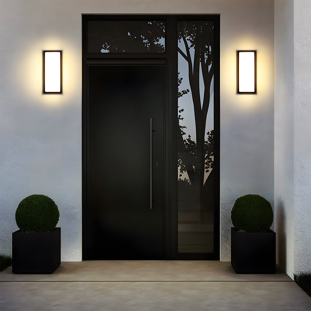 Liro | Modern Black Aluminium Outdoor Wall Light with IP65 Rating in Two Sizes for Garden and Patio
