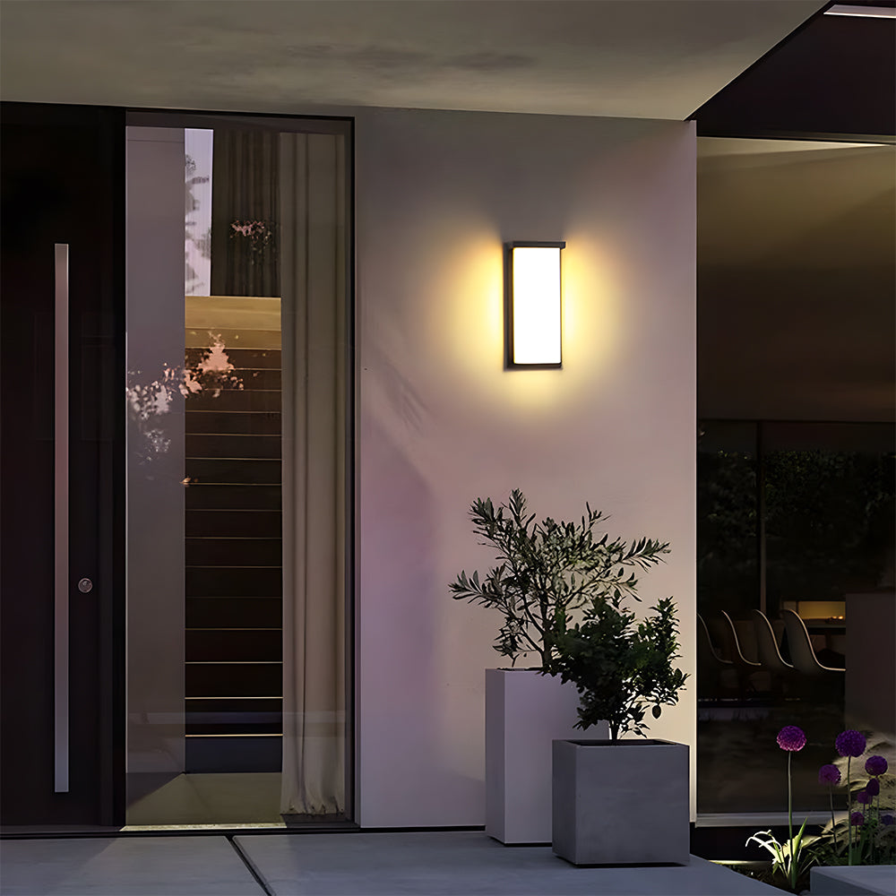 Liro | Modern Black Aluminium Outdoor Wall Light with IP65 Rating in Two Sizes for Garden and Patio