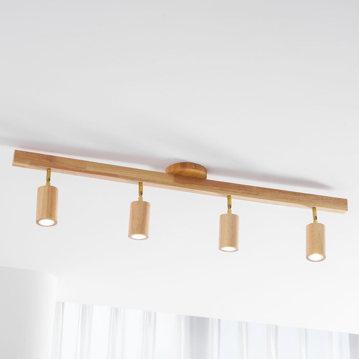 Telluride Natural Wood Spotlight Ceiling Light