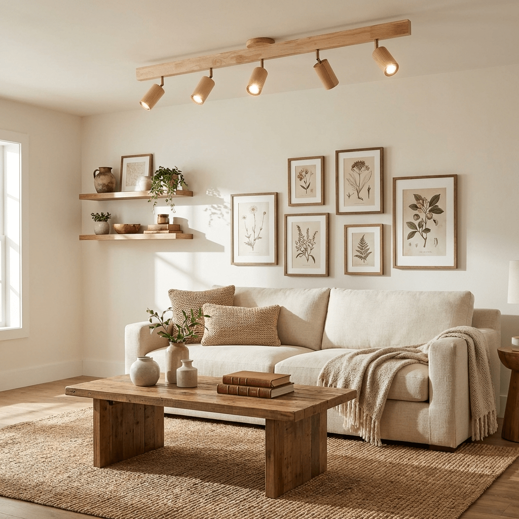 Telluride Natural Wood Spotlight Ceiling Light