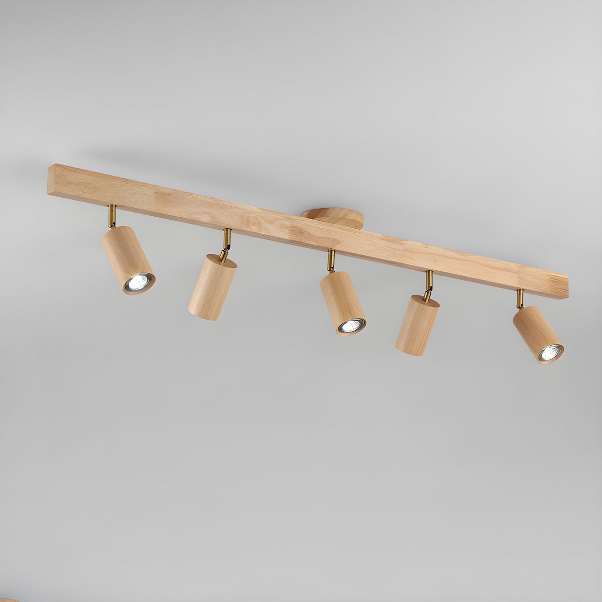 Telluride Natural Wood Spotlight Ceiling Light