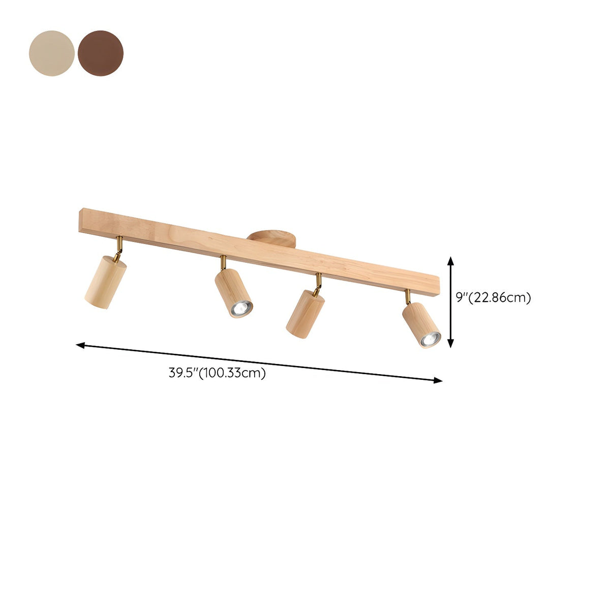 Telluride Natural Wood Spotlight Ceiling Light
