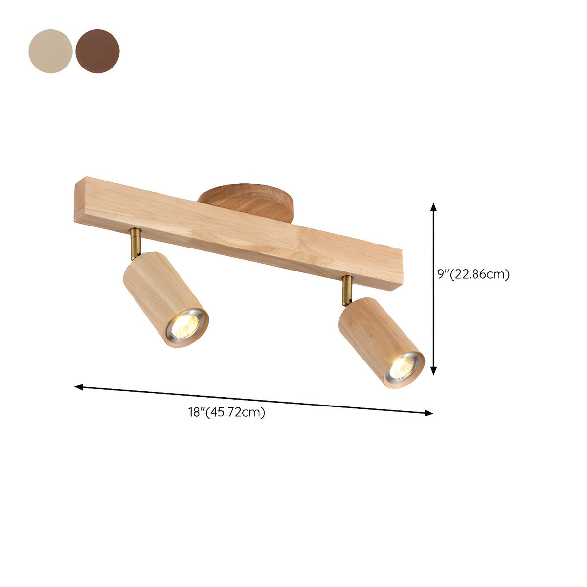 Telluride Natural Wood Spotlight Ceiling Light