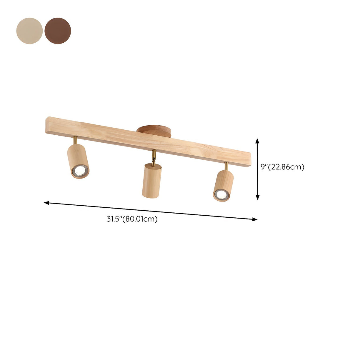 Telluride Natural Wood Spotlight Ceiling Light