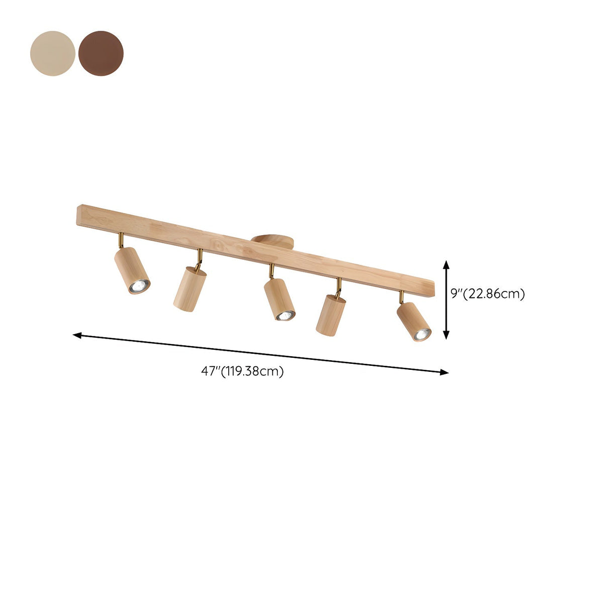 Telluride Natural Wood Spotlight Ceiling Light