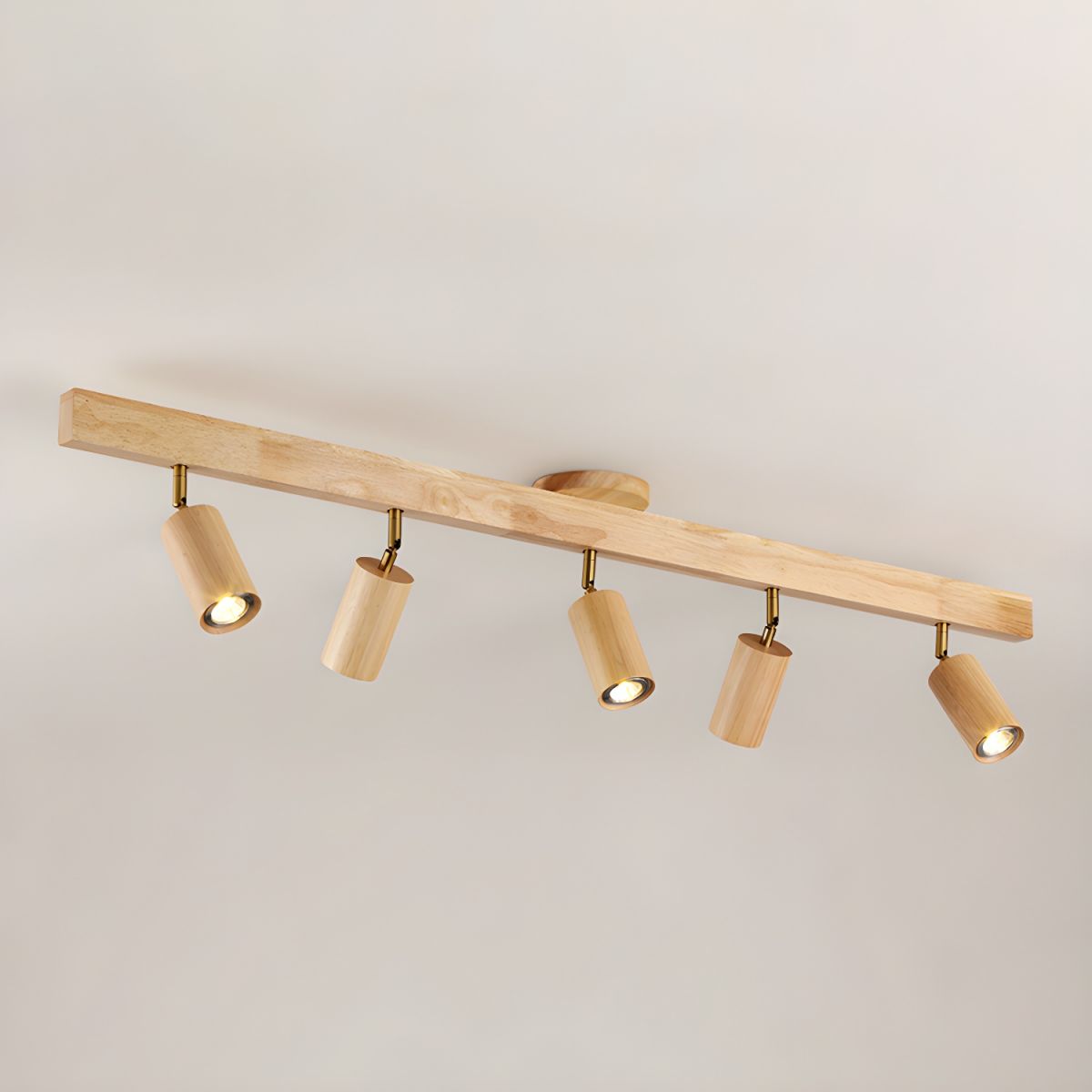 Telluride Natural Wood Spotlight Ceiling Light