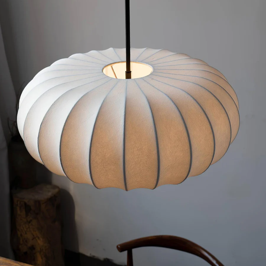 Japanese Wabi Sabi Oval Pendant Light