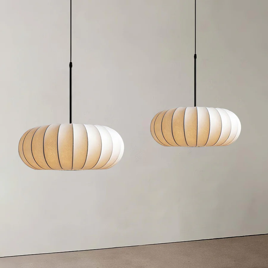 Japanese Wabi Sabi Oval Pendant Light
