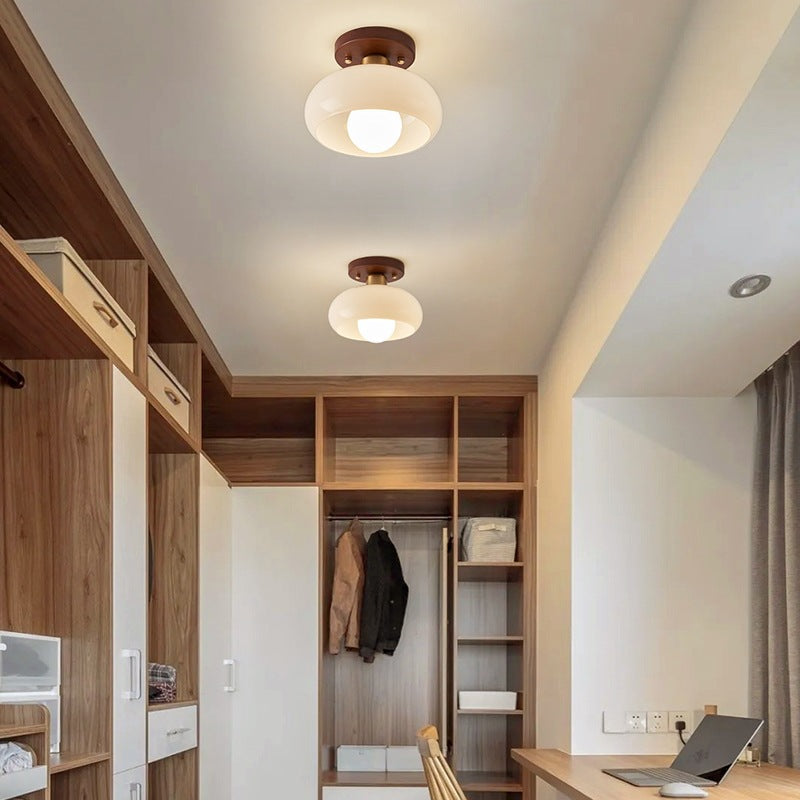 Dessau Cream Glass Flush Mount Ceiling Light