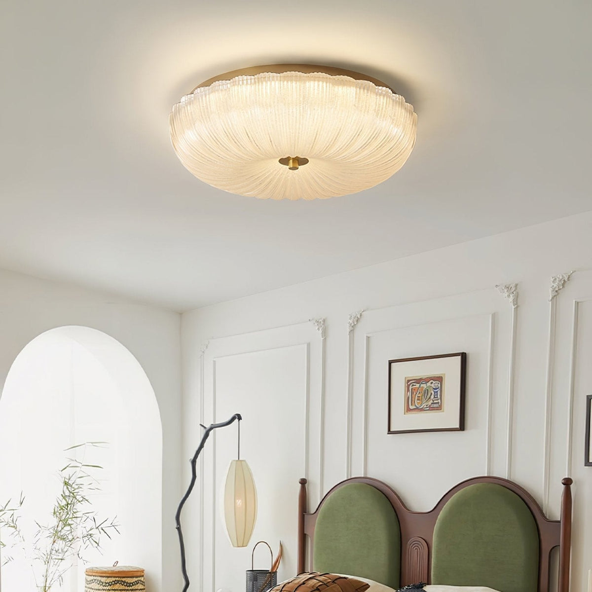 Tahoe Ripple Glass Flush Mount Ceiling Light