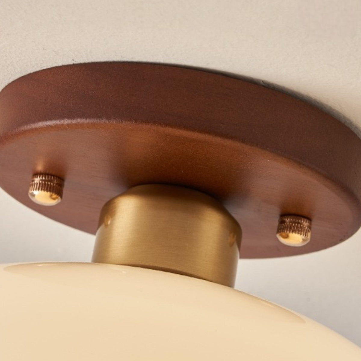 Dessau Cream Glass Flush Mount Ceiling Light