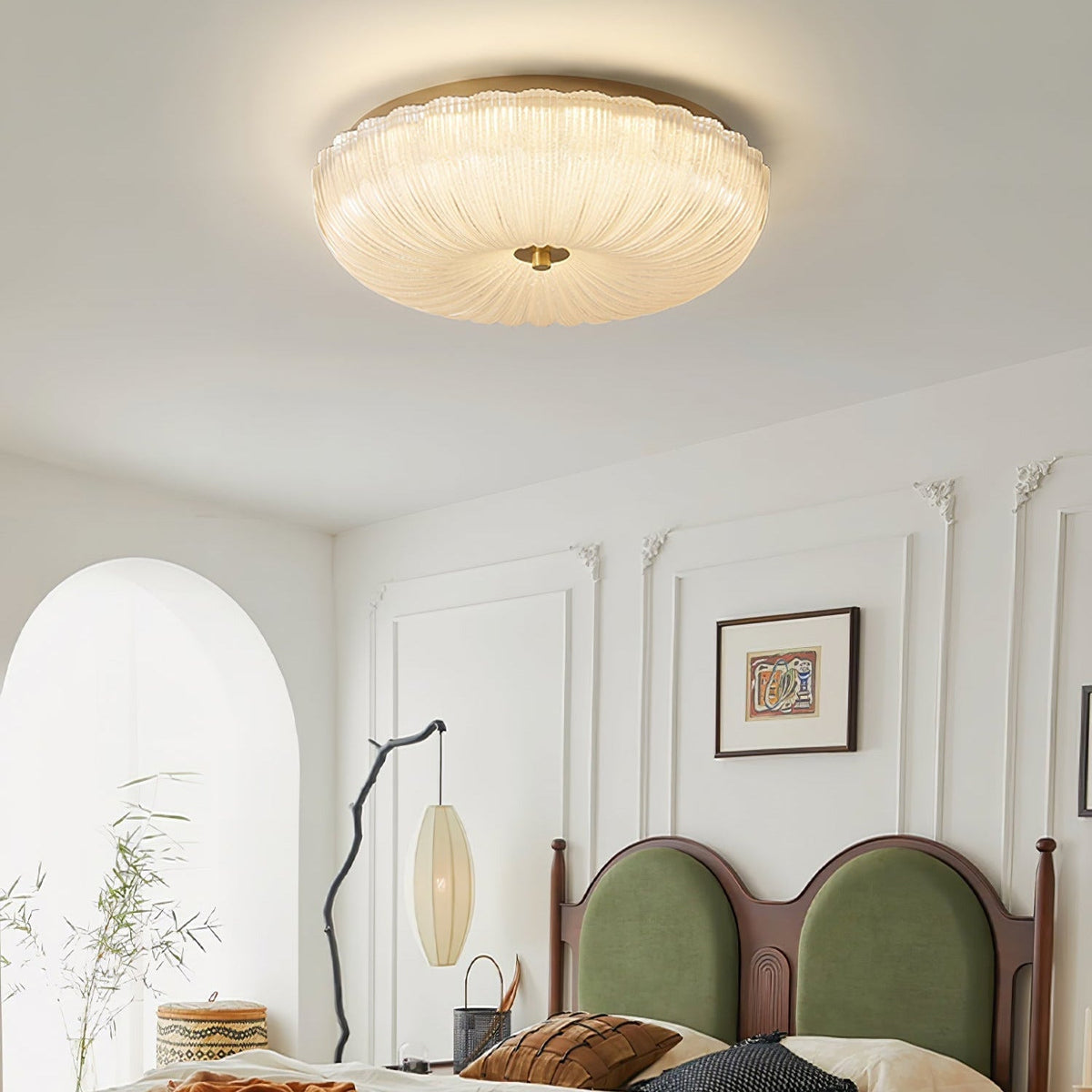 Tahoe Ripple Glass Flush Mount Ceiling Light
