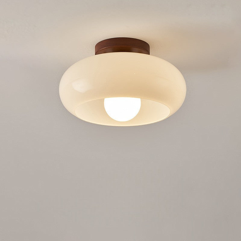 Dessau Cream Glass Flush Mount Ceiling Light