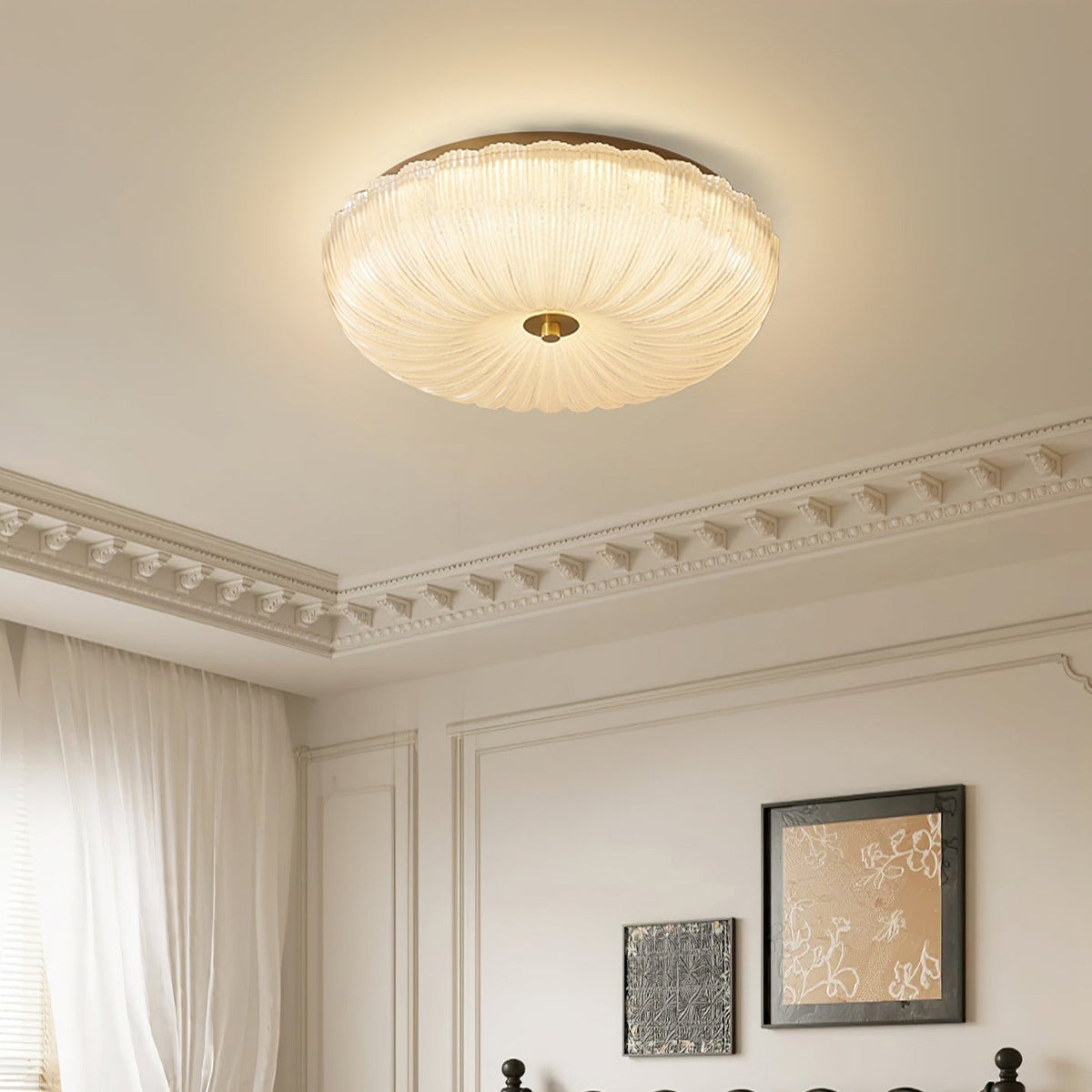 Tahoe Ripple Glass Flush Mount Ceiling Light