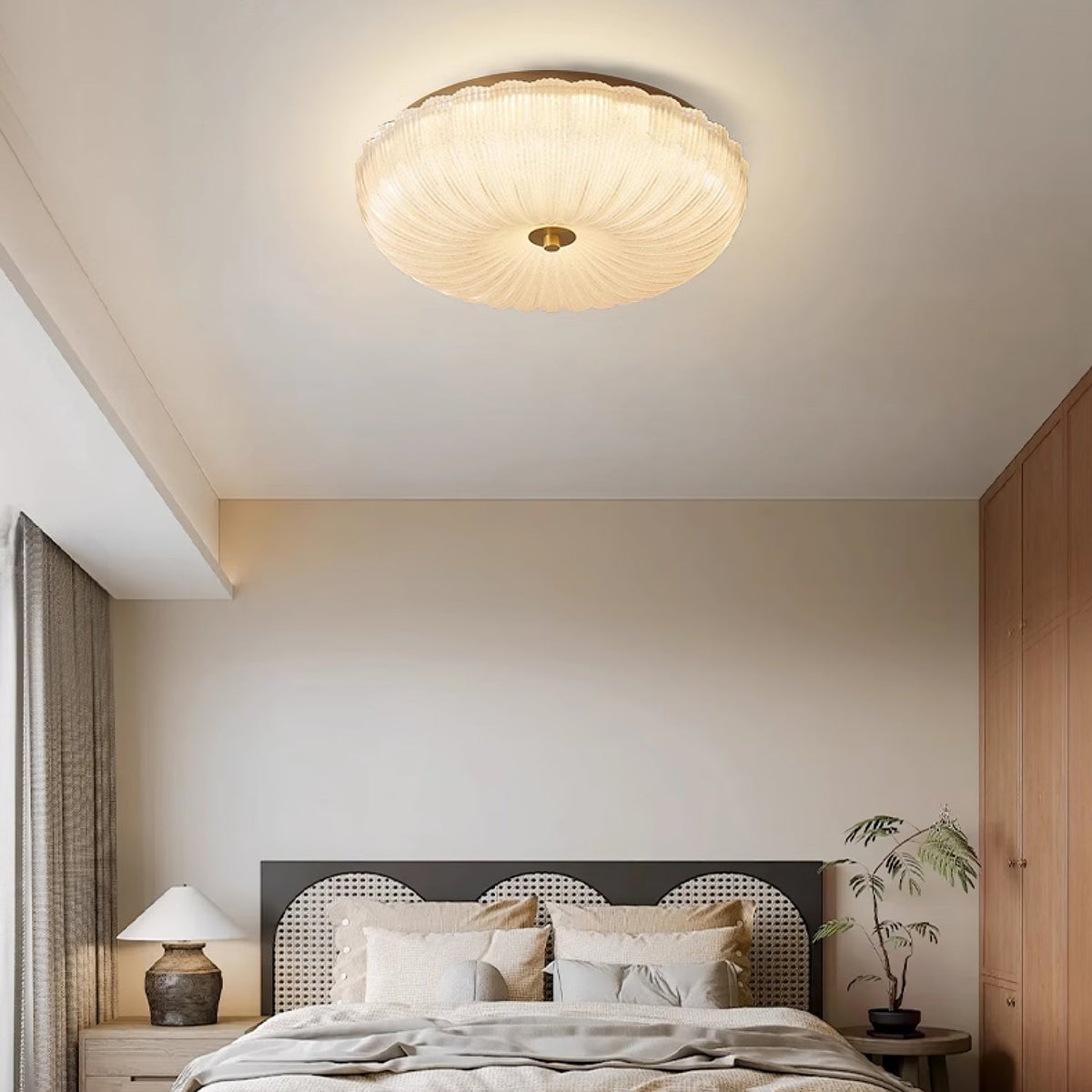 Tahoe Ripple Glass Flush Mount Ceiling Light