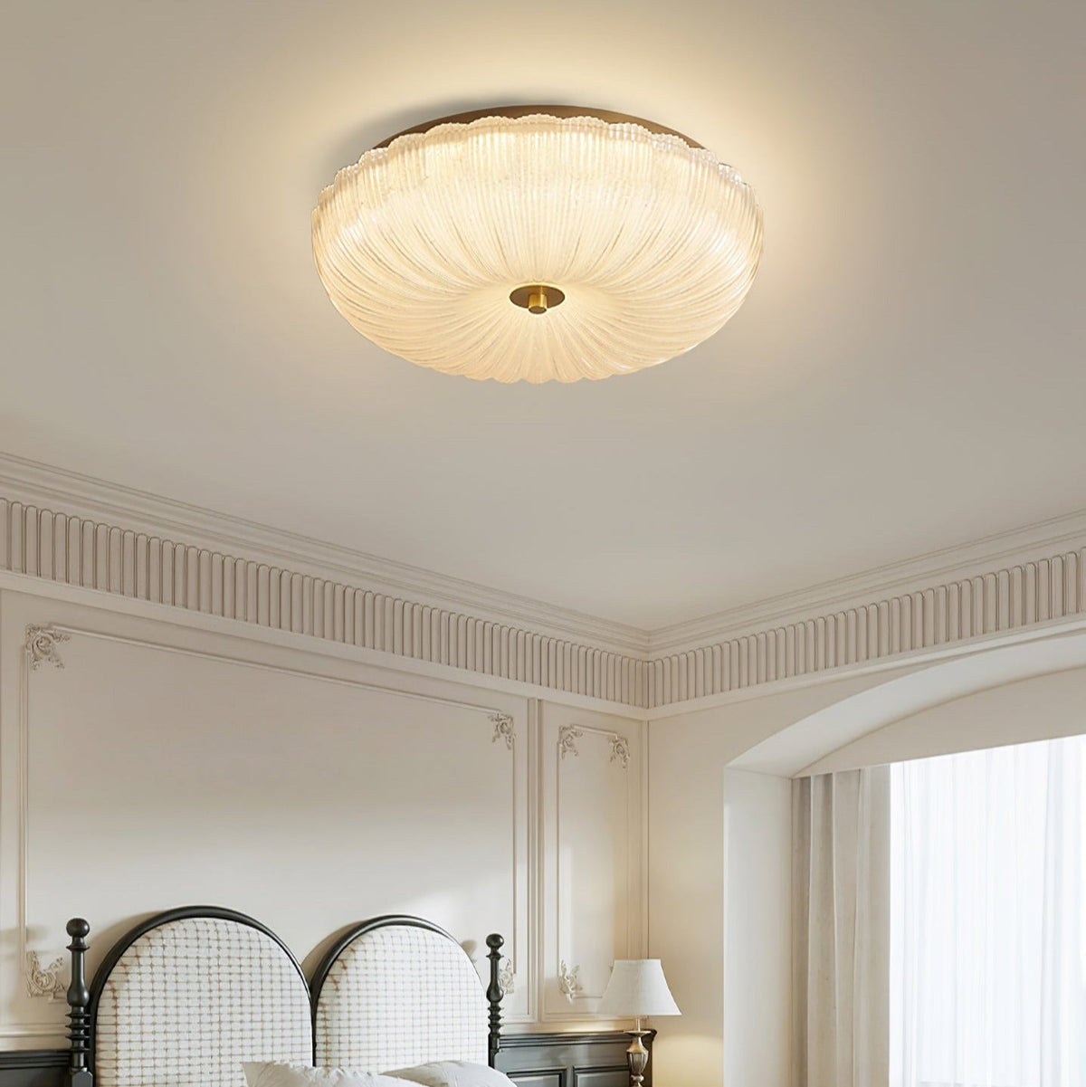 Tahoe Ripple Glass Flush Mount Ceiling Light