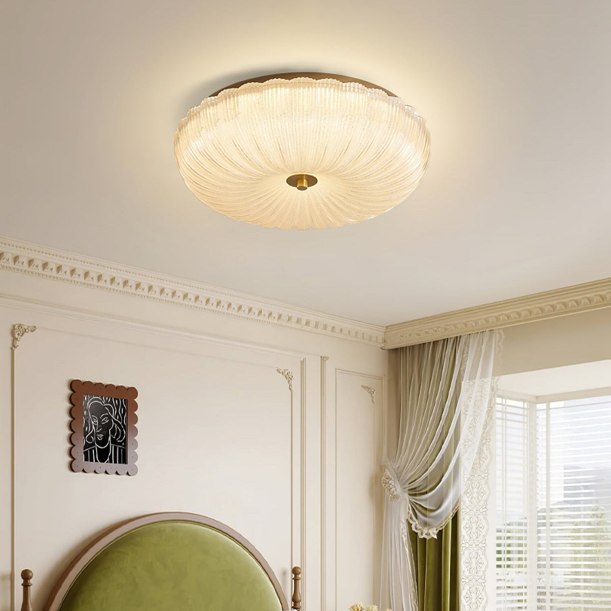 Tahoe Ripple Glass Flush Mount Ceiling Light