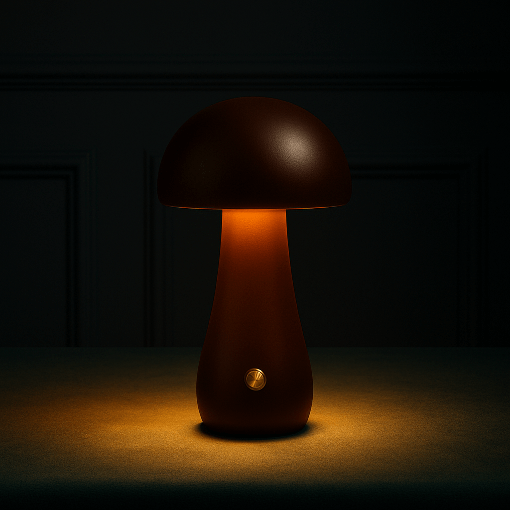 Juniper Wooden Mushroom Table Lamp