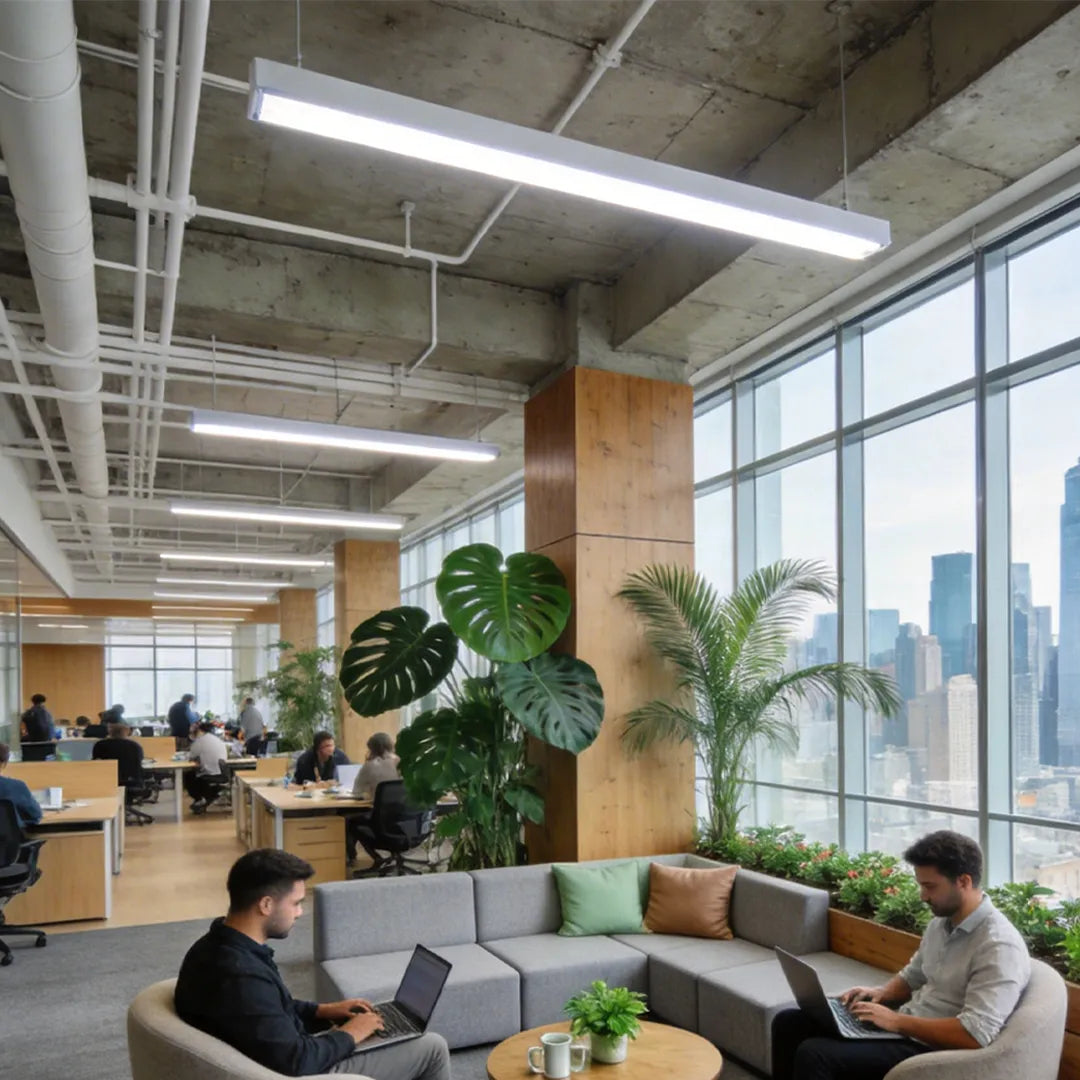 Metro Commercial Linear LED Pendant Light Set of 6 – view 1