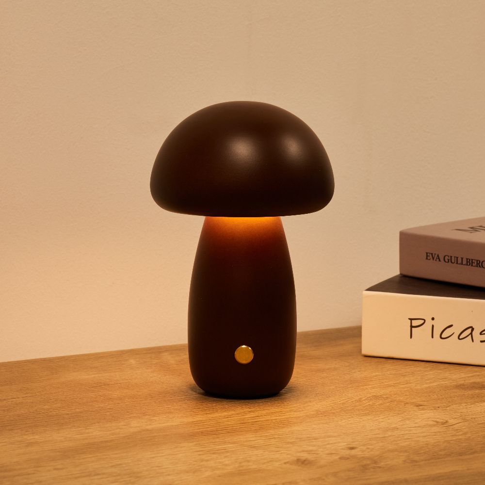 Juniper Wooden Mushroom Table Lamp