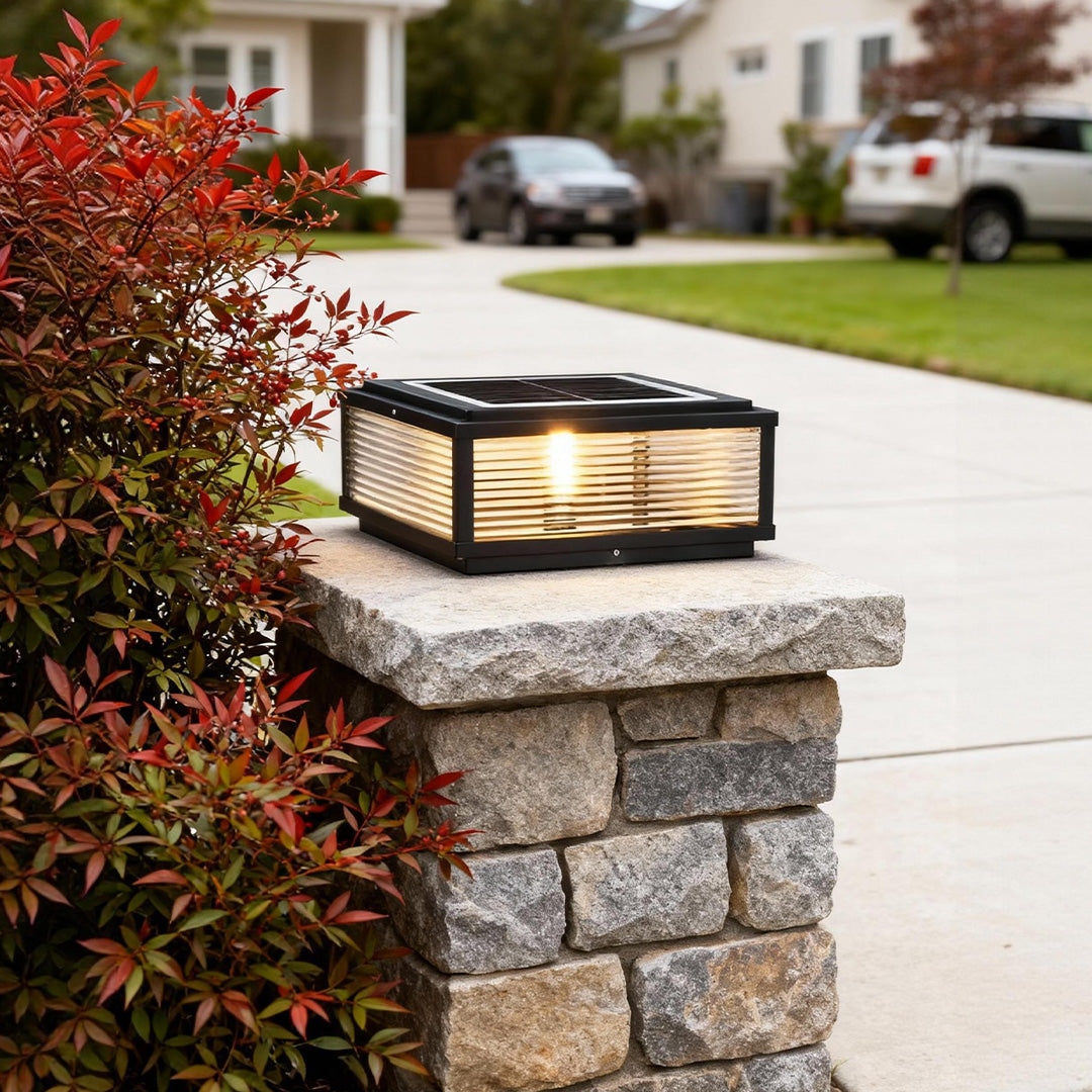 Harbor Ribbed Glass Square Pillar Light