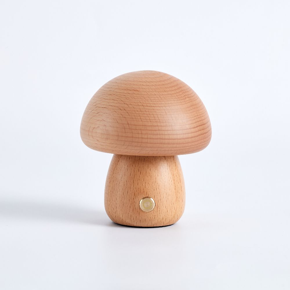 Juniper Wooden Mushroom Table Lamp